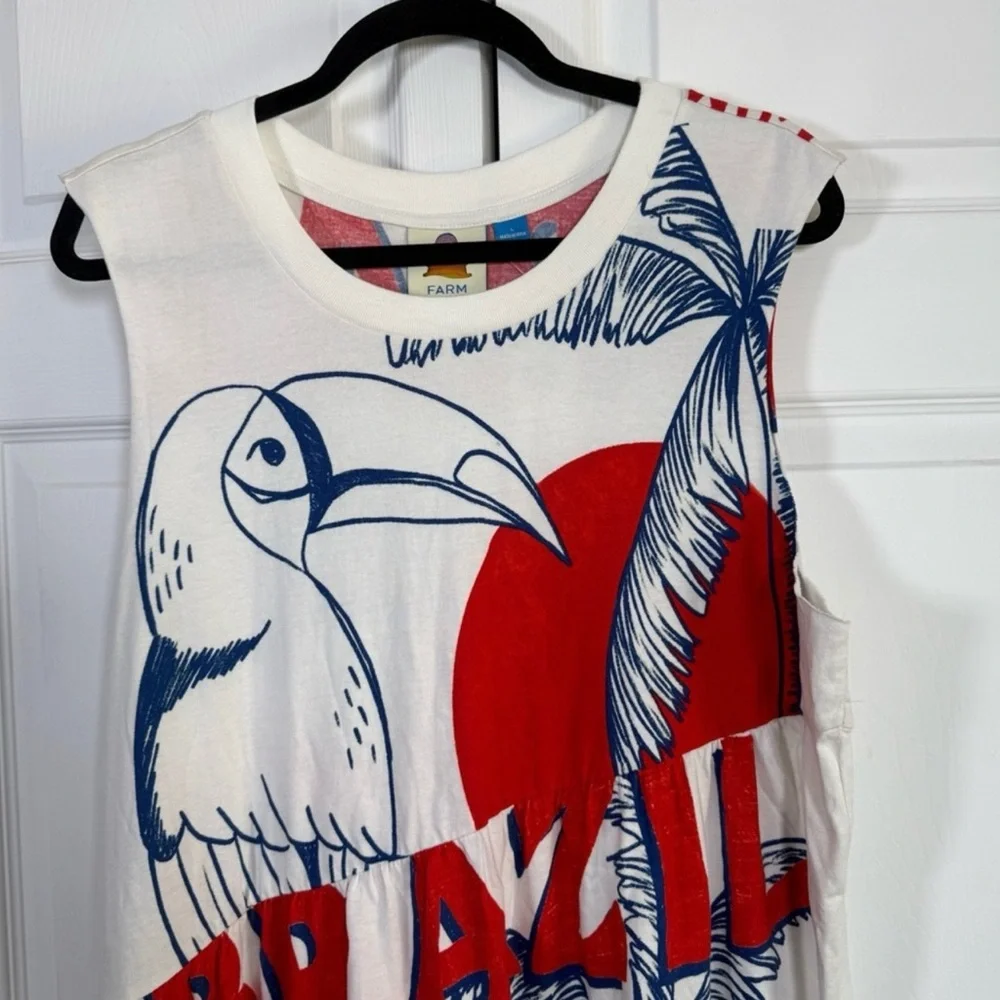 FARM Rio Red and Blue Graphic Maxi Dress - Picture 5 of 6